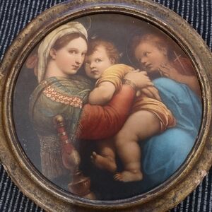 Madonna of the Chair by Raphael in Vintage Frame